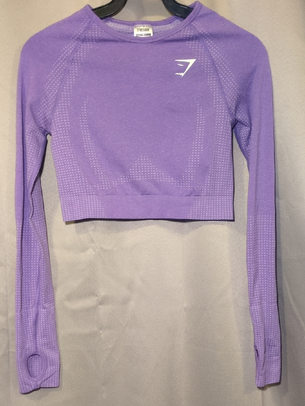 Gymshark Lavender Purple Seamless Long Sleeve Crop Top